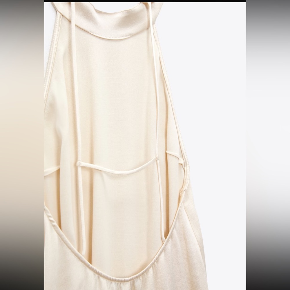 NWT Zara Satin effect halter dress - Picture 7 of 10